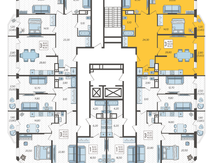 3-к. квартира, 110&nbsp;м²