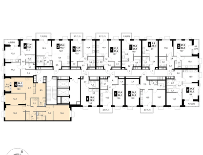 4-к. квартира, 105 м²
