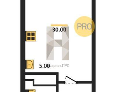 Студия, 30&nbsp;м²