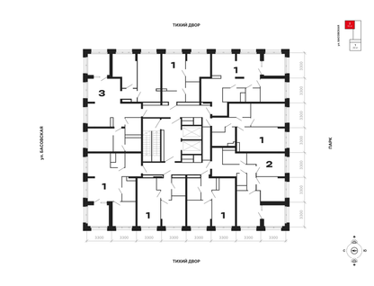 1-к. квартира, 56&nbsp;м²