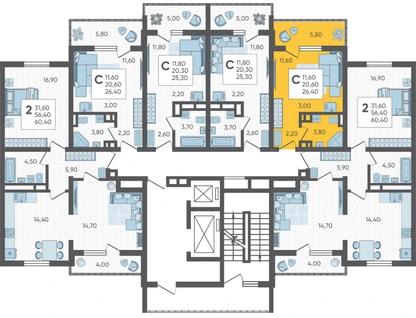 Студия, 26 м²