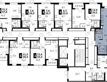 3-к. квартира, 61&nbsp;м²