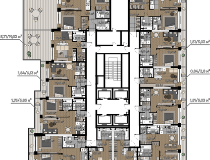 Студия, 54&nbsp;м²
