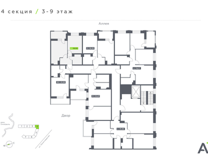 Студия, 36 м²