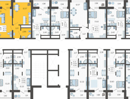 1-к. квартира, 38&nbsp;м²