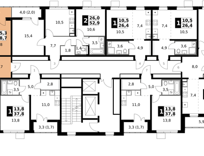 2-к. квартира, 48 м²