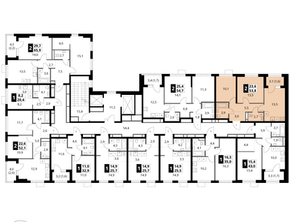 2-к. квартира, 53&nbsp;м²