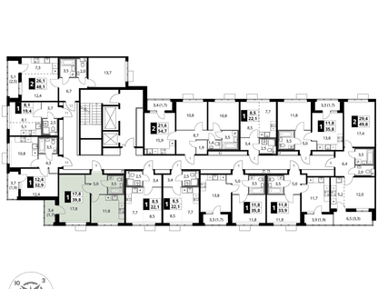 1-к. квартира, 39&nbsp;м²
