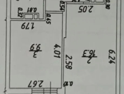 1-к. квартира, 36,7 м²