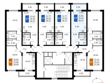 Студия, 28 м²