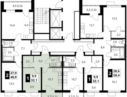 1-к. квартира, 32&nbsp;м²
