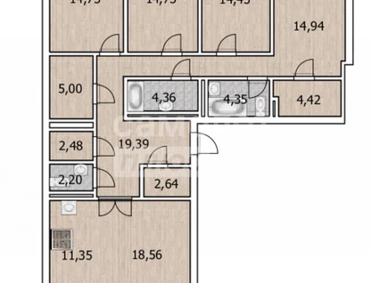 4-к. квартира, 139,1&nbsp;м²
