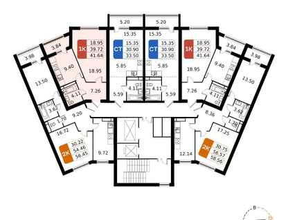 1-к. квартира, 41&nbsp;м²