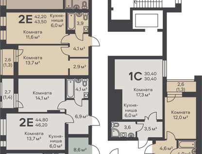 Студия, 30&nbsp;м²