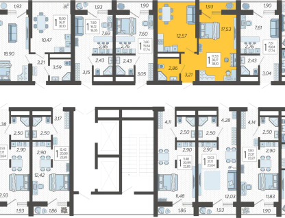 1-к. квартира, 38&nbsp;м²