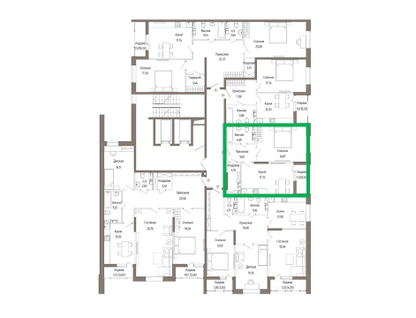 1-к. квартира, 53 м²
