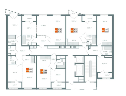2-к. квартира, 71 м²