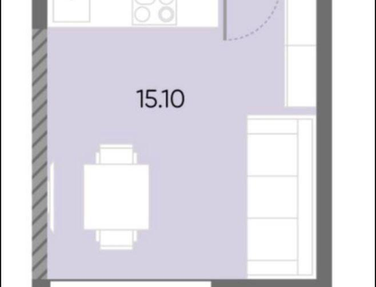 Студия, 21,3&nbsp;м²