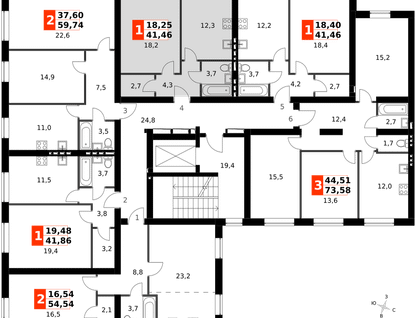 1-к. квартира, 40&nbsp;м²