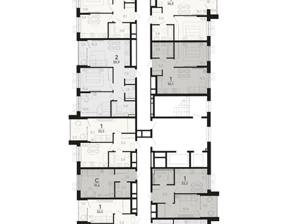3-к. квартира, 68 м²