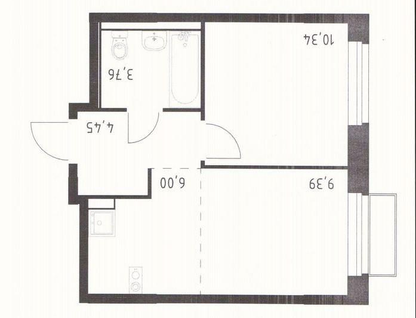 1-к. квартира, 33,9 м²