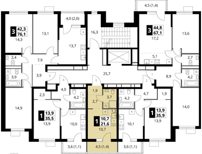Студия, 21 м²