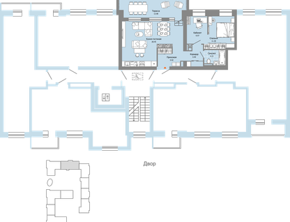 2-к. квартира, 65&nbsp;м²