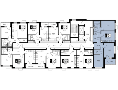 3-к. квартира, 79&nbsp;м²