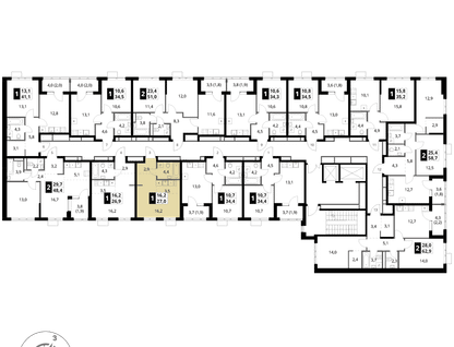 Студия, 27 м²