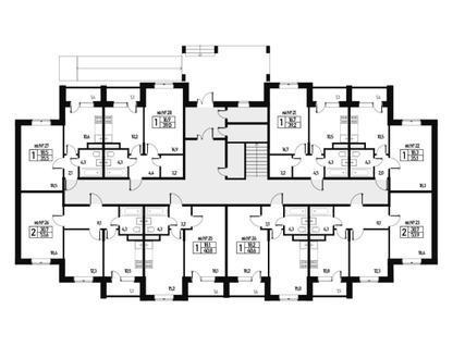 1-к. квартира, 40 м²
