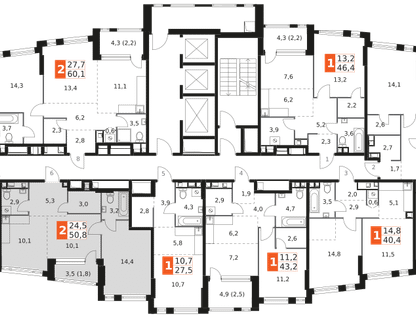 2-к. квартира, 50 м²