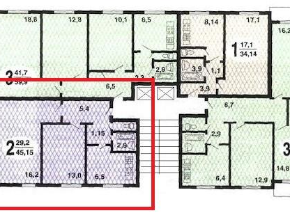 2-к. квартира, 45,8 м²