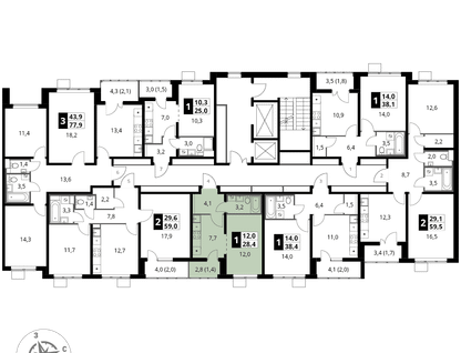 Студия, 28 м²