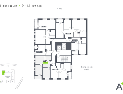 2-к. квартира, 51 м²