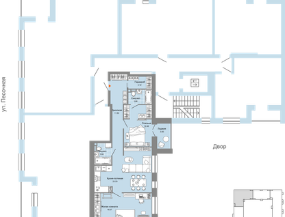 3-к. квартира, 76 м²