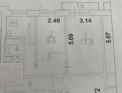 2-к. квартира, 43 м²
