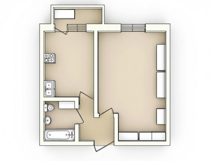 1-к. квартира, 35,1&nbsp;м²
