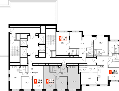 3-к. квартира, 60&nbsp;м²