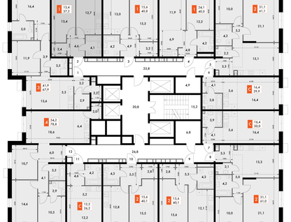 1-к. квартира, 37 м²