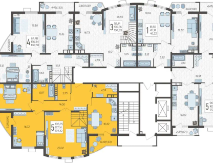 5-к. квартира, 194 м²