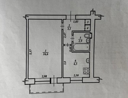 1-к. квартира, 30,3&nbsp;м²