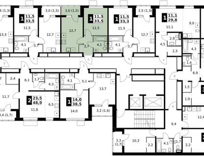 1-к. квартира, 33 м²