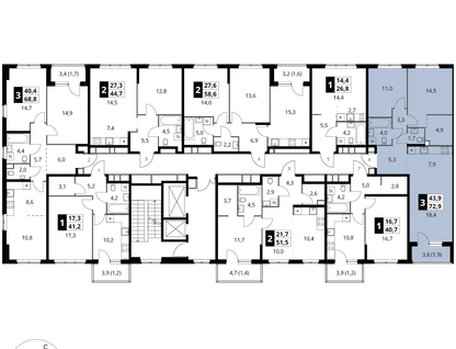 3-к. квартира, 72&nbsp;м²