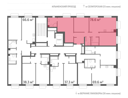 3-к. квартира, 78 м²