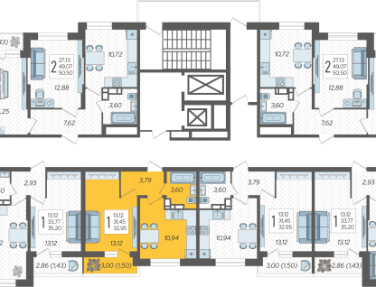 1-к. квартира, 32&nbsp;м²