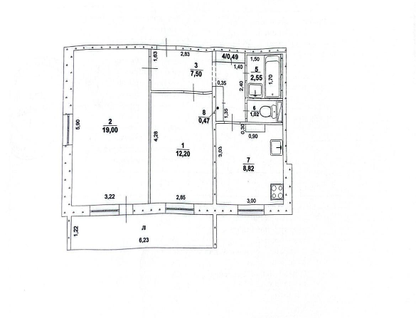 2-к. квартира, 52&nbsp;м²