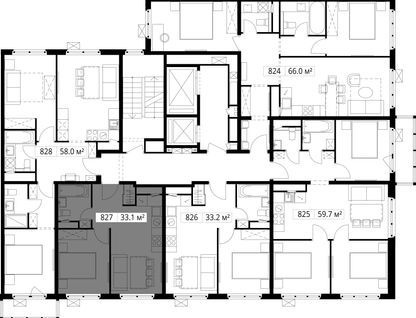1-к. квартира, 33&nbsp;м²