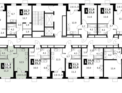 1-к. квартира, 32 м²