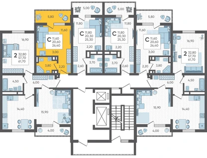 Студия, 26&nbsp;м²
