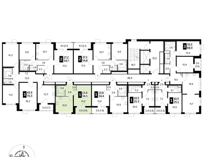 1-к. квартира, 34&nbsp;м²